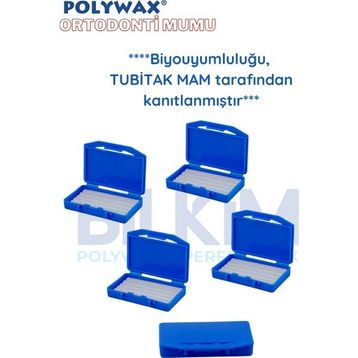 POLYWAX Ortodontik Wax 5 Adet Nane Aromalı Ortodonti Braket Diş Teli Mumu