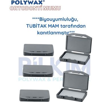 POLYWAX Ortodontik Wax 5 Adet Vanilya Aromalı Ortodonti Braket Diş Teli Mumu