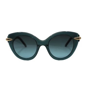 Pomellato PM0004S 002 50 Kadın Yeşil Çekik Çerçeve Güneş Gözlüğü