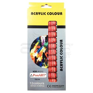 Ponart 12x12 ml Set Akrilik Boya