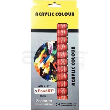 Ponart 12x12 ml Set Akrilik Boya