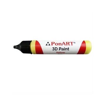 Ponart 3D Paint 30 ml Sarı Boncuk Boya