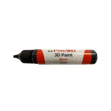 Ponart 3D Paint 30 ml Siyah Kalem