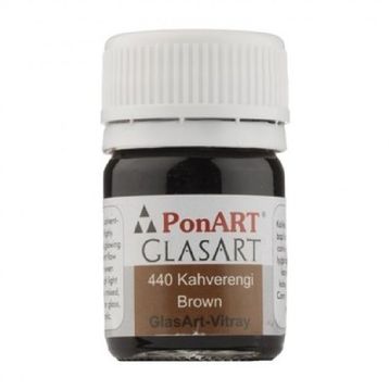 Ponart 440 GlasArt 20 ml Kahverengi Vitray Boyası