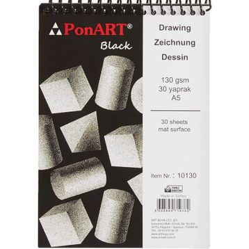 Ponart Black A5 30 Yaprak Blok