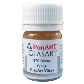 Ponart Glass Art 20 ml Beyaz Cam Boyası