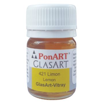 Ponart Glass Art 20 ml Limon Sarı Cam Boyası