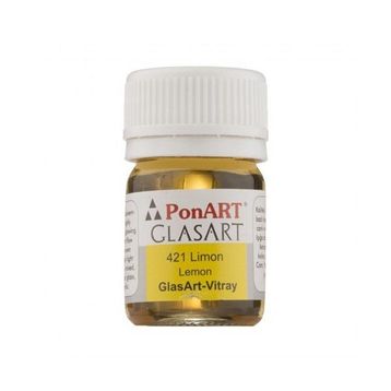 Ponart Glass Art 20 ml Limon Sarı Cam Boyası