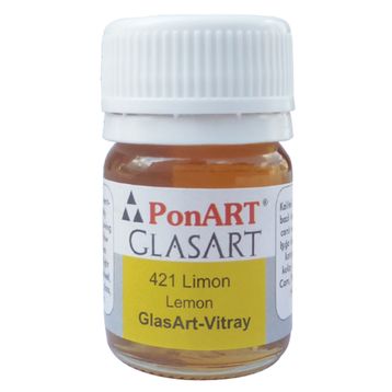 Ponart Glass Art 20 ml Limon Sarı Cam Boyası