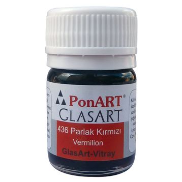 Ponart Glass Art 20 ml Parlak Kırmızı Cam Boyası
