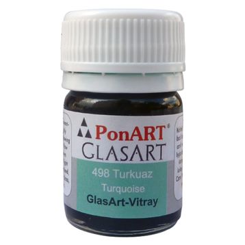 Ponart Glass Art 20 ml Turkuaz Cam Boyası