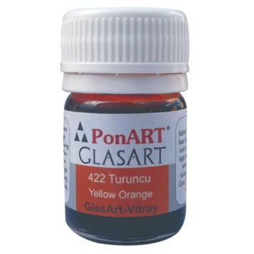 Ponart Glass Art 20 ml Turuncu Cam Boyası