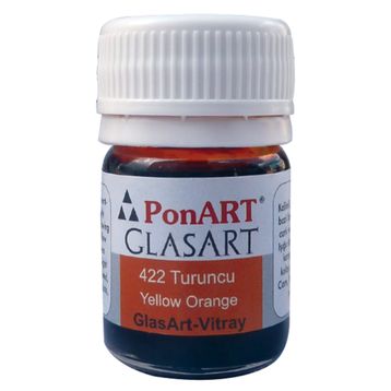 Ponart Glass Art 20 ml Turuncu Cam Boyası