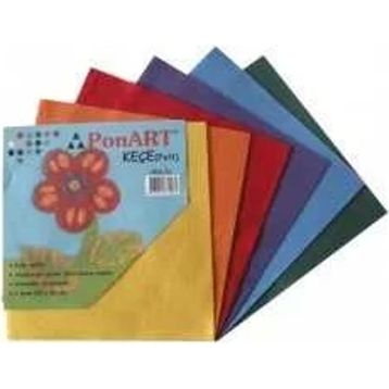 Ponart PFS-01 25x25 cm Karışık 6 Renk Renkli Keçe