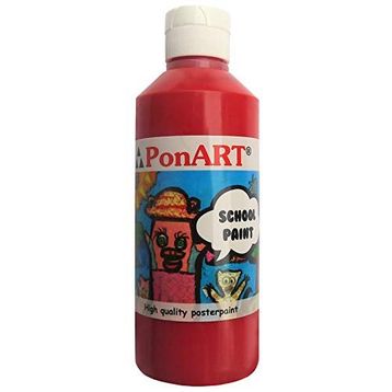 Ponart School Paint Koyu Kırmızı 250 ml Guaj Boya