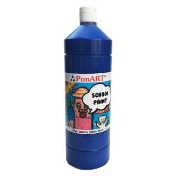 Ponart School Paint Koyu Mavi 1000 ml Guaj Boya