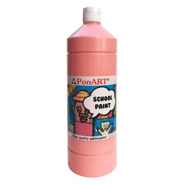 Ponart School Paint Pembe 1000 ml Akrilik Boya