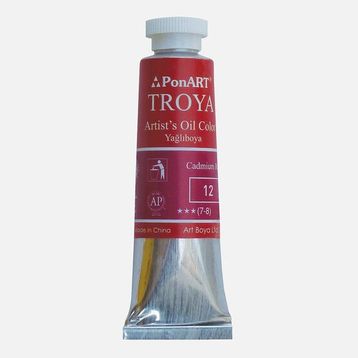 Ponart Troya 12 Cadmium Red 37 ml Yağlı Boya Tüp
