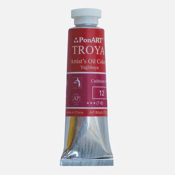 Ponart Troya 12 Cadmium Red 37 ml Yağlı Boya Tüp