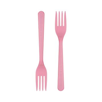 Poppy Lüks Parti Pembe 20 Adet Plastik Çatal