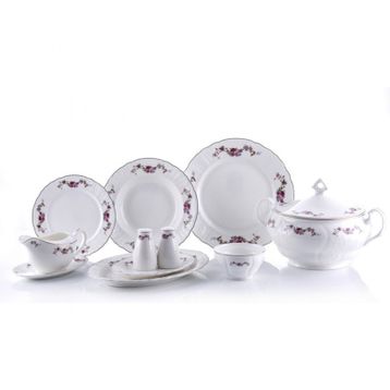 Porio Calvina 74 Parça Bonechina Ara Servisli Yemek Takımı