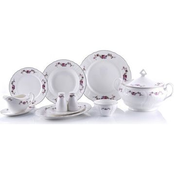 Porio Calvina 74 Parça Bonechina Ara Servisli Yemek Takımı