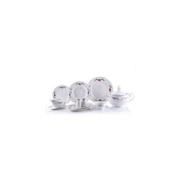Porio Calvina 74 Parça Bonechina Ara Servisli Yemek Takımı