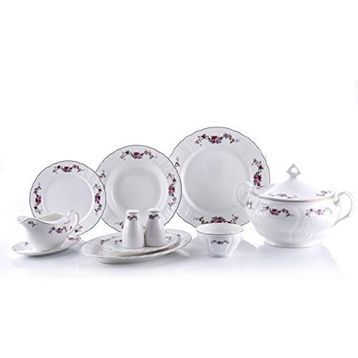 Porio Calvina 74 Parça Bonechina Ara Servisli Yemek Takımı
