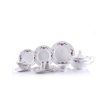 Porio Calvina 74 Parça Bonechina Ara Servisli Yemek Takımı