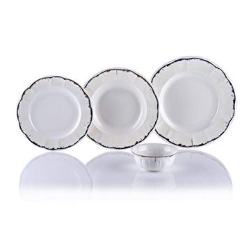 Porio Latia 74 Parça Bonechina 24 Servisli Yemek Takımı