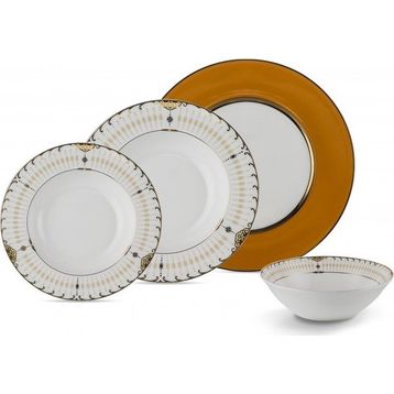 Porio Pienza 74 Parça Bonechina Yemek Takımı