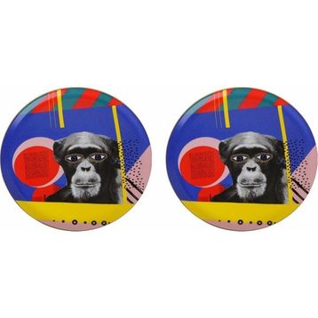 Porland 04ALM005128 28 cm Wild Life Monkey Düz Tabak