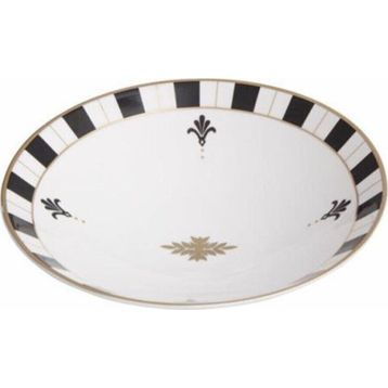 Porland 04ALM005907 Palms 20 cm Siyah Gold Desenli Çukur Tabak