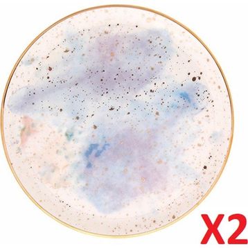 Porland 04ALM006667 Cosmos Desen 24 cm Düz Tabak