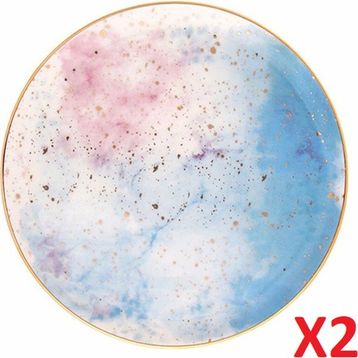 Porland 04ALM006669 Cosmos Desen 24 cm Düz Tabak
