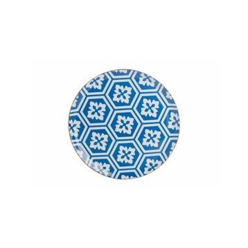 Porland 04A+P018765 Desen2 Mavi 28 cm Morocco Düz Tabak