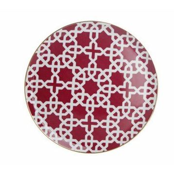 Porland 04A+P018771 Desen5 Fuşya 28 cm Morocco Düz Tabak