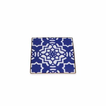 Porland 04A+P021653 10x10 cm Morocco Desen 7 Mor Bardak Altlığı