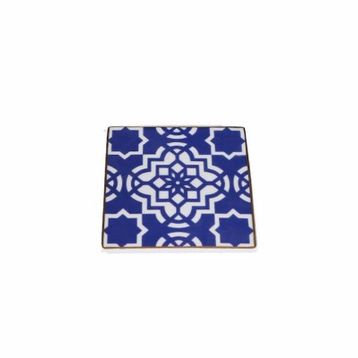 Porland 04A+P021653 10x10 cm Morocco Desen 7 Mor Bardak Altlığı