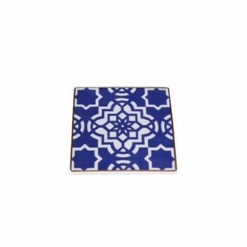 Porland 04A+P021653 10x10 cm Morocco Desen 7 Mor Bardak Altlığı