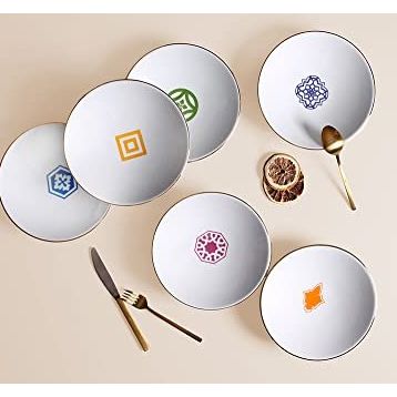 Porland 04AP021776 Morocco 6'lı 20 cm Karma Renk Çukur Tabak Takımı