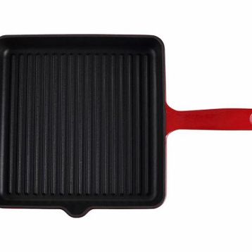 Porland 04FST002560 25 cm Sapore Kırmızı Kare Döküm Tava