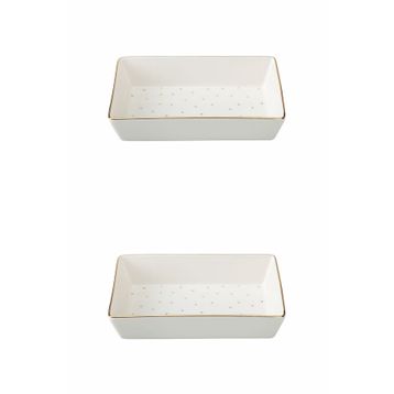 Porland 04LFH000583 Forest 12x20 cm 2'li Kahvaltı Meze Tabağı
