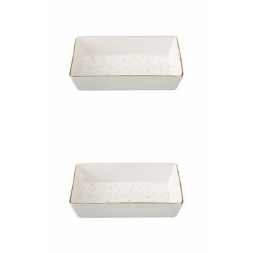 Porland 04LFH000583 Forest 12x20 cm 2'li Kahvaltı Meze Tabağı