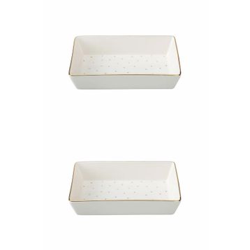 Porland 04LFH000583 Forest 12x20 cm 2'li Kahvaltı Meze Tabağı