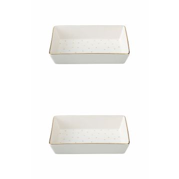 Porland 04LFH000583 Forest 12x20 cm 2'li Kahvaltı Meze Tabağı