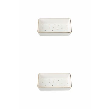 Porland 04LFH000587 Forest 7x11 cm 2'li Kahvaltı ve Meze Tabağı