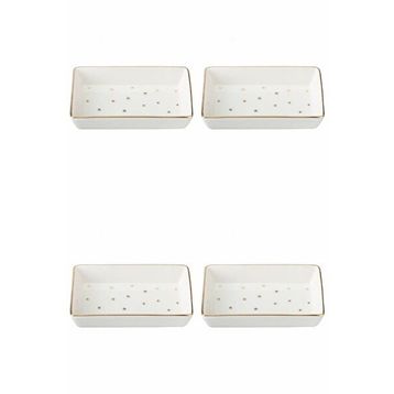 Porland 04LFH000587 Forest 7x11 cm 4'lü Kahvaltı ve Meze Tabağı