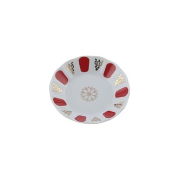 Porland 04POR031010 Kırmızı Yaldız Ergonomik Çay Tabağı