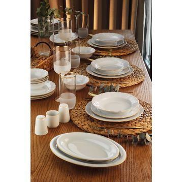 Porland 04POR035535 Gold Fileli Mina 56 Parça Yemek Takımı
